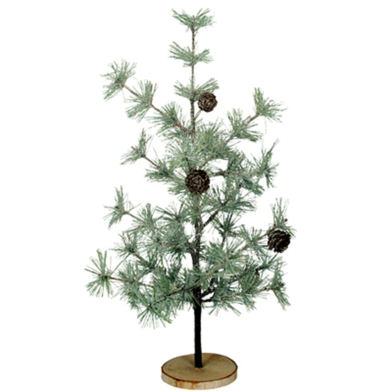 Large Spiky Glittered Fir Tree with Cones by Gisela Graham